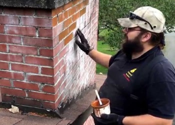 Chimney brick and mortar repair min